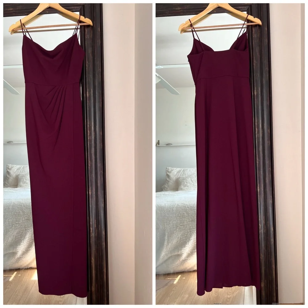 Sachin & Babi Paulina Gown Deep Wine Size 2 New With Tags wedding formal - Picture 2 of 4